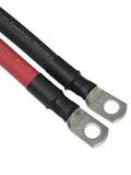 4/0 Gauge (AWG) Single Red Pure Copper Battery Cable Wire with Lug Connector Ring Terminals