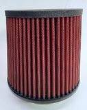 SPDZ1 High-Flow Performance Intake Filter – 3" Inlet, Pre-Oiled, Black Wrinkle w/ Red Media (Universal)