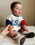 USA Colorblock T-Shirt Romper