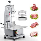 VEVOR Commercial Electric Meat Bandsaw, 650W Stainless Steel Countertop Meat Sawing Machine, Workbench 12.4" x 18.1", 4.33 Inch Max Cutting Thickness, Frozen Fish Cutter for Rib Pork Beef