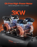 VEVOR Air Compressor, 20 Gallon Steel Tank, 4HP 10.6 CFM@90 PSI Oil Free Air Compressor & Max. 125PSI Pressure, 78dB Ultra Quiet Portable Compressor, for Auto Repair, Tire Inflation, Spray Painting