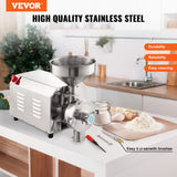 VEVOR Soybean Grinder Commercial Grinding Machine for Spices 2200W Corn Mill Grinder 50 KG/H Stainless Steel Corn Grinder Industrial Flour Milling Machine for Pepper Soybean Peanut Corn Grains