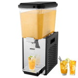 VEVOR Commercial Beverage Dispenser, 18 L / 19 QT Juice Dispenser, 300W 304 Stainless Steel Food Grade Ice Tea Drink Machine with 45°F-54°F Cooling Temperature, for Cold Drink Restaurant Bar Party