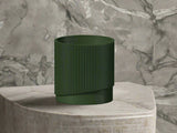 Mid-Century Ribbed Planter with Drainage and Saucer in Multiple Colors, 3D Printed Planter with Unique Modern Design, Lightweight, Wave