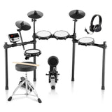 VEVOR Electric Drum Set, 32 Drum Kits & 480 Sounds Electronic Drum Kit, USB MIDI Supported 8 in Quiet Mesh Snare Electric Drum Set with 10 in Cymbals Drum Sticks & Headphone, for Beginners & Adults
