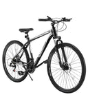 VEVOR Mountain Bike, 29 inch MTB Bicycle with Front Suspension, 21 Speeds SHIMANO Twist Shifting, Comfort Saddle, Dual Disc Brakes, Aluminum Alloy Frame, Adult Sport Cycling Bicycle for Men Women Trail Snow