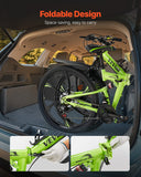 VEVOR 26 inch Folding Mountain Bike, MTB Bicycle with Full Suspension, 21-speed Drivetrain, Comfort Saddle, Disc Brakes, High Carbon Steel Frame, Adult Sport Cycling Bicycle for Men Women Trail Snow
