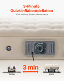 VEVOR Air Mattress with Frame, Inflatable 2 Person Camping Cot with Built-in Pump, Portable Folding Air Beds Supports 600 lbs, Blow Up Anywhere Bed for Guests Camping Travel Indoor & Outdoor Use