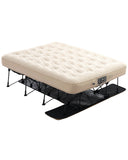 VEVOR Air Mattress with Frame, Inflatable 2 Person Camping Cot with Built-in Pump, Portable Folding Air Beds Supports 600 lbs, Blow Up Anywhere Bed for Guests Camping Travel Indoor & Outdoor Use