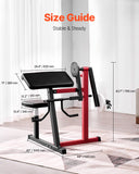 VEVOR Preacher Curl Machine, 2 in 1 Bicep Curl Machine and Triceps Extension Machine, Seated Arm Isolated Bicep Station, Strength Training Workout Weight Bench, Exercise Equipment for Home Gym
