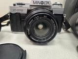 Minolta X-370 Film Camera + Lenses, Polarizer, Carry Case