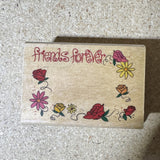 FRIENDS FOREVER 3 X 2 Wood Mounted Rubber Stamp by Stamps Etc