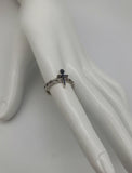 Sterling Forever Womens Cubic Zirconia Ankh Chain Link Ring – Size 6 Silver