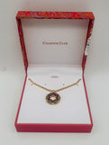 Charter Club Gold-Tone Crystal Wreath Pendant Necklace