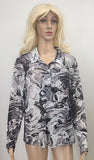 Love Fire Plus Size Tie-Dye Printed Polo Shirt