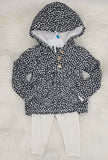 Carter's Baby Girls 2-Pc. Faux-Velboa Hoodie & Print Leggings