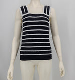LOFT Women’s Black & White Striped Lightweight Sweater Top Size Medium