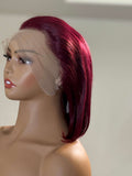 Ruby Cut – Straight Bob Lace Front Wig (Burgundy Red)