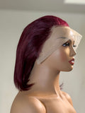 Ruby Cut – Straight Bob Lace Front Wig (Burgundy Red)