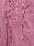 Style & Co Lace-Yoke Handkerchief-Hem Top, Large