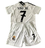 Vini Jr Kids Soccer Jersey Real Madrid Youth and Toddler Sizes