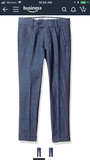 Isaac Mizrahi Toddler Boy's Slim Linen Chambray Pants, Slate, Size 2