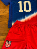 Christian Pulisic USA 2024 Kids Youth Soccer Jersey Kit 2 Piece Set