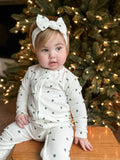 Tiny Trees Ribbed Bamboo Zippy Pajamas
