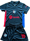 Lamine Yamal Black Barcelona Soccer Jersey Kids Toddler & Youth Sizes