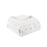 King/Cal King 3-Piece Ivory Pompom Microfiber Comforter Set