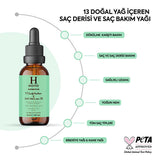 Hoito Rosemary & Peppermint Hair Oil: Superfood Anti-Hair Loss & Scalp Treatment - Promotes Hair Growth, Thickening, and Repair (1.69 fl oz)