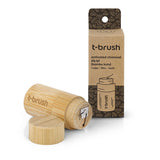 T-Brush Activated Charcoal Bamboo Dental Floss - Eco-Friendly, Vegan, Plastic-Free - Freshens Breath & Prevents Plaque
