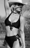 Indio Lace Up High Waisted Swimsuit Bottom