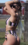 Indio Lace Up High Waisted Swimsuit Bottom