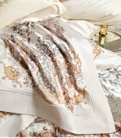 Italy Luxury Flower Printed Pima Cotton Duvet Cover | 3CARATS