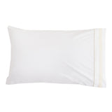 Classic Double Border Percale Cotton Pillowcase Pair