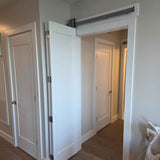 J Top Mount Heavy Duty Bifold Barn Door Hardware Kit | 2 Door Kit