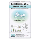 Sleepy Bio Natural Premium Plus Night Pads Size 4 26 Count