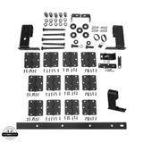 Modern J Top Mount Bifold Barn Door Hardware Kit | 8 Door Biparting