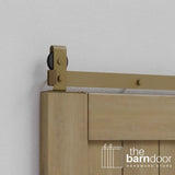 Modern J Top Mount Bifold Barn Door Hardware Kit | 8 Door Biparting