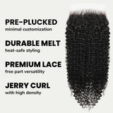 Jerry Curl 5x5 HD Lace Human Hair Closure