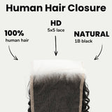 Jerry Curl 5x5 HD Lace Human Hair Closure