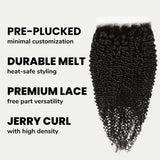 Jerry Curl 7x7 HD Lace Human Hair Closure