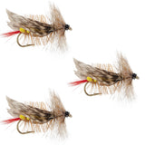 3 Pack Joe's Hopper Yellow Foam Body Grasshopper Fly Hook Size 8