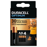 Duracell Optimum AA Alkaline Batteries 1.5V 4 Pack