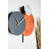 Muyika Handmade Metal Wall Clock - Silent Mechanism, Custom Painted, 18.90 x 17.32 inches