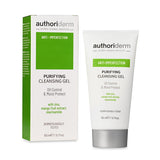 Authoriderm: Gentle Cleansing Gel for Oily & Combination Skin - Control Shine, Minimize Pores, Purifying Facial Wash, Reduce Sebum - 150ml