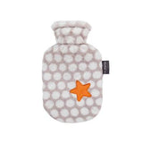 Fashy Baby Hot Water Bottle with Soft Polar Fleece Cover, Pediatric Design, TUV Certified - Comfort Relief for Infants & Children