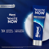 Signal White Now Teeth Whitening Toothpaste - Instant 3x Whitening, Natural Ingredients, 2.54 fl oz
