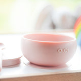 OiOi 100% Premium Silicone Baby Bowl - Vacuum Sealed, Non-Toxic, Microwave Safe, Pinky Pink